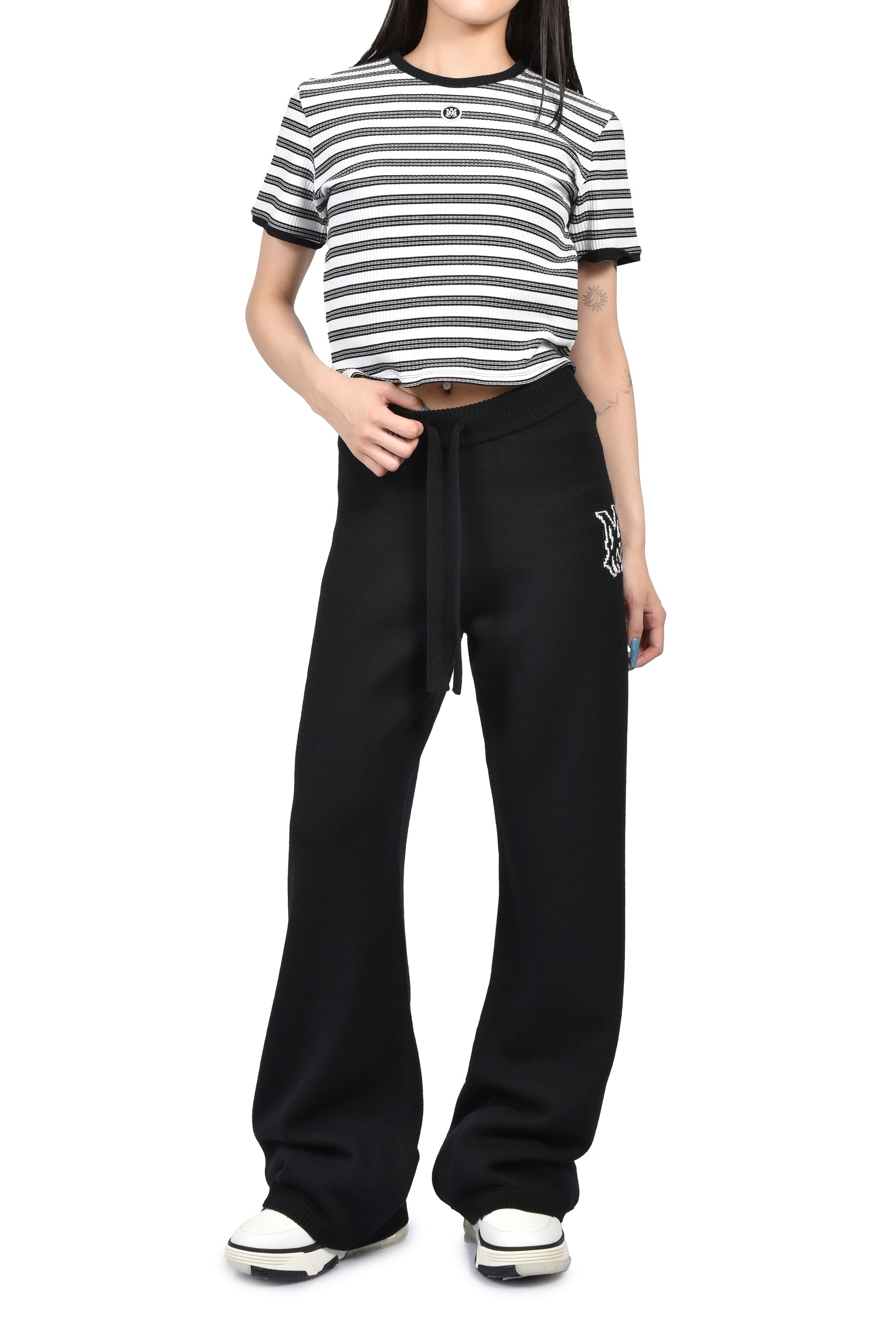 MA STRIPED SS BABY TEE / WHT