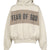 CROPPED RELAXED PANELLED HOODIE / VANILLA HEATHER / SEAL