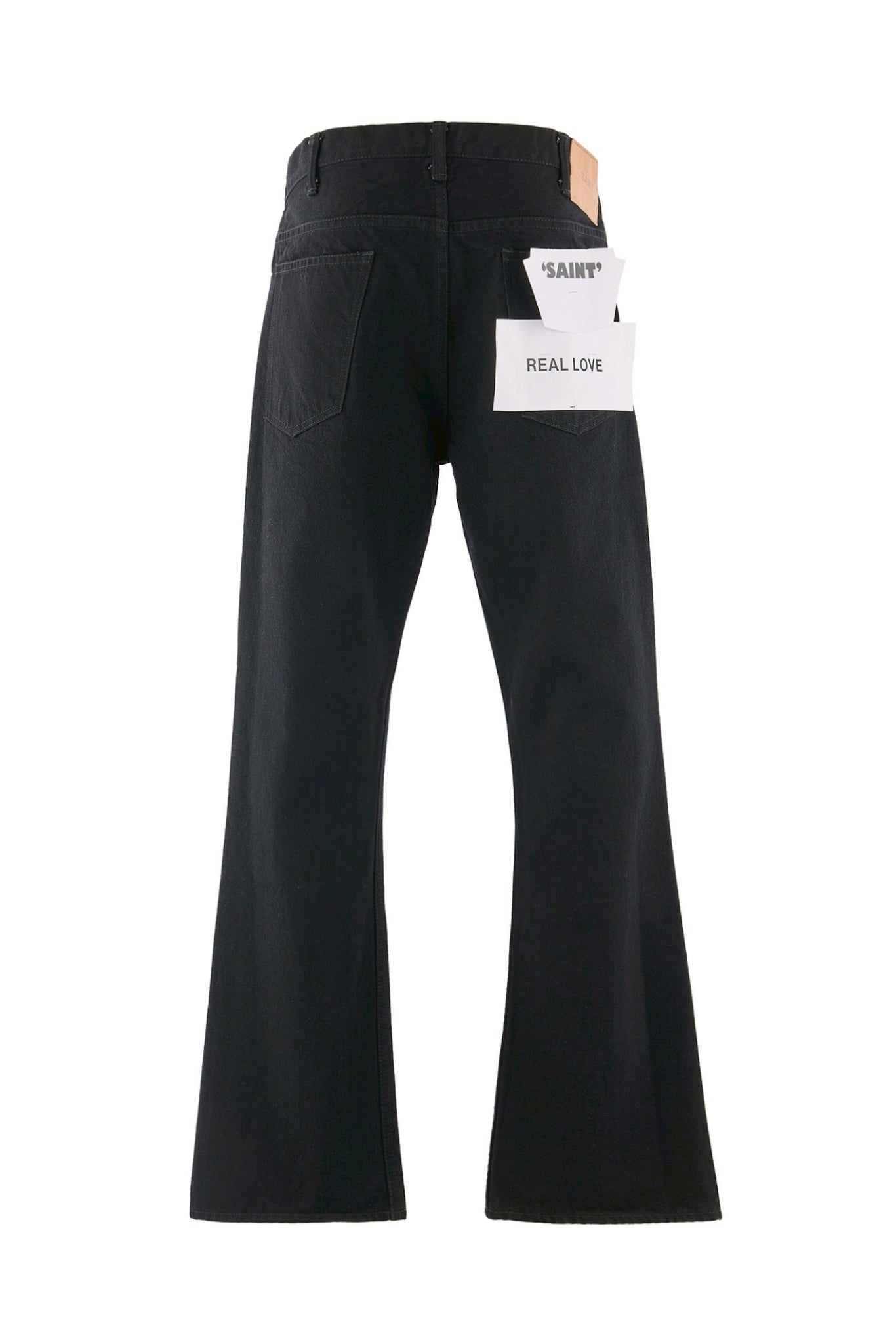 BLACK DENIM PANTS/FLARE / BLK