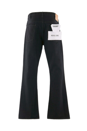 BLACK DENIM PANTS/FLARE / BLK