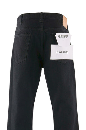 BLACK DENIM PANTS/FLARE / BLK