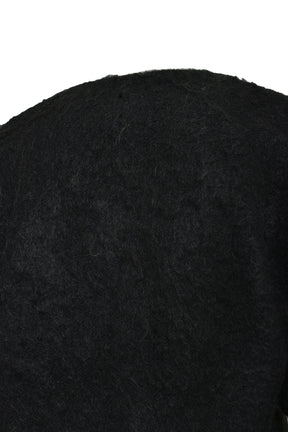 KNIT CARDIGAN/TRIM / BLK