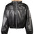 FAUX LEATHER MOUTON JACKET / BLK