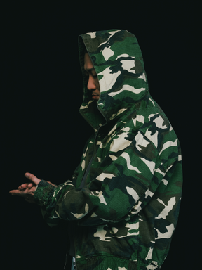 BREATH SUICIDE CAMO ZIP UP HOODIE / W.CAMO