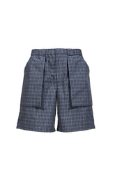 TECH 3D POCKET CARGO SHORTS SUMMER PLAID / SMOKE BLU
