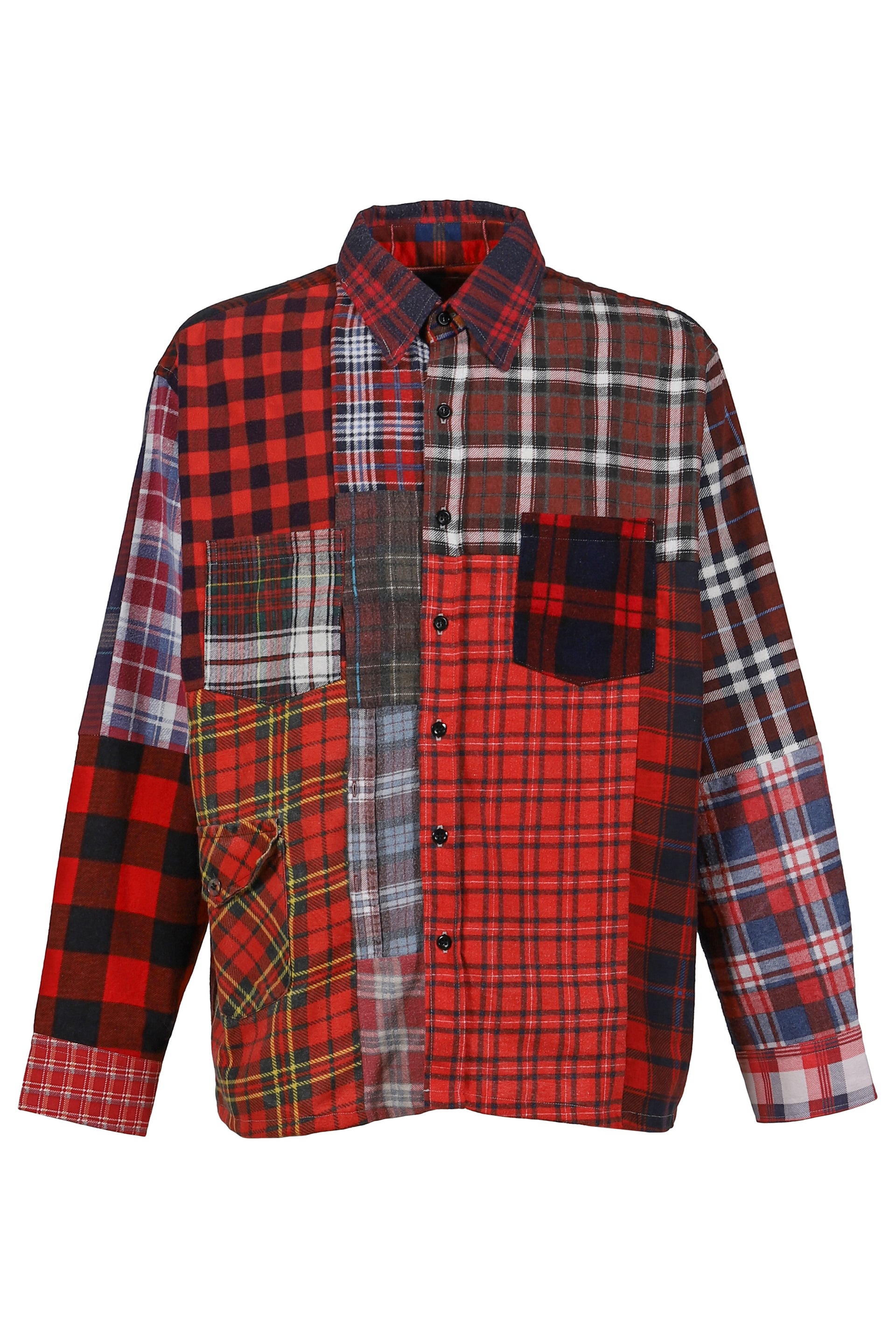 Rebuild By Needles FLANNEL SHIRT -> STRAIGHT HEM SHIRT / ASSORT