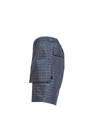 TECH 3D POCKET CARGO SHORTS SUMMER PLAID / SMOKE BLU