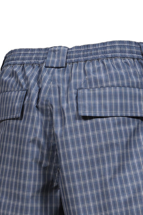 TECH 3D POCKET CARGO SHORTS SUMMER PLAID / SMOKE BLU
