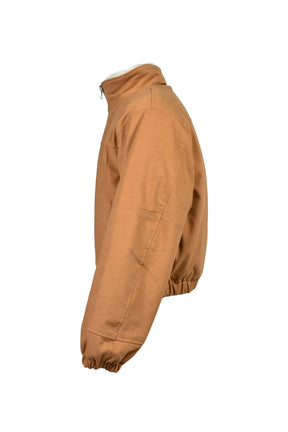 FAUX LEATHER MOUTON JACKET / BEI
