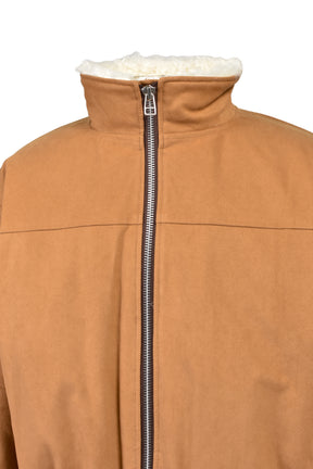 FAUX LEATHER MOUTON JACKET / BEI