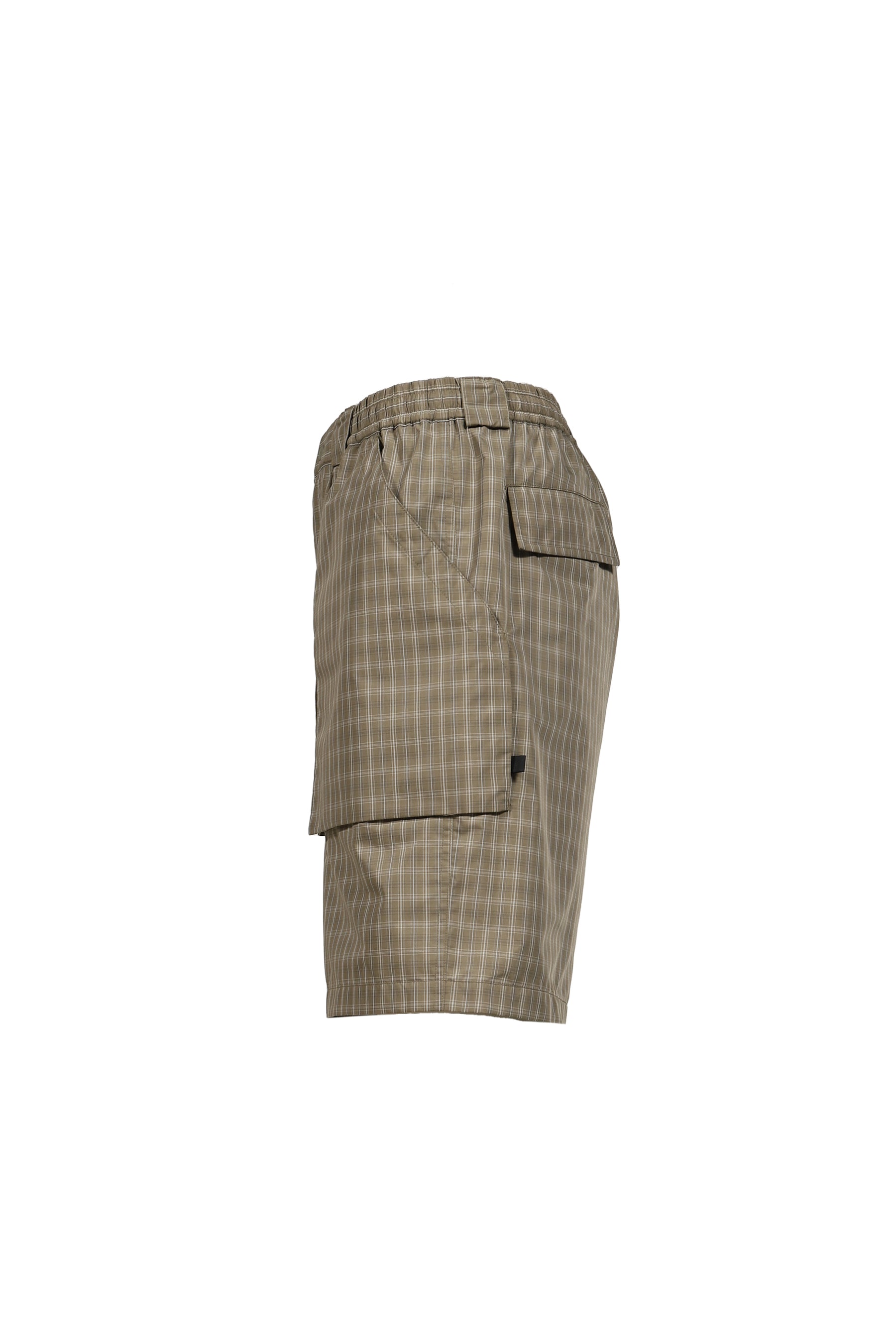 TECH 3D POCKET CARGO SHORTS SUMMER PLAID / SAGE GRY