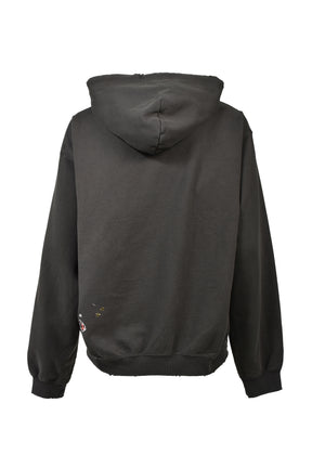 KIDS STICKER HOODIE / BLK