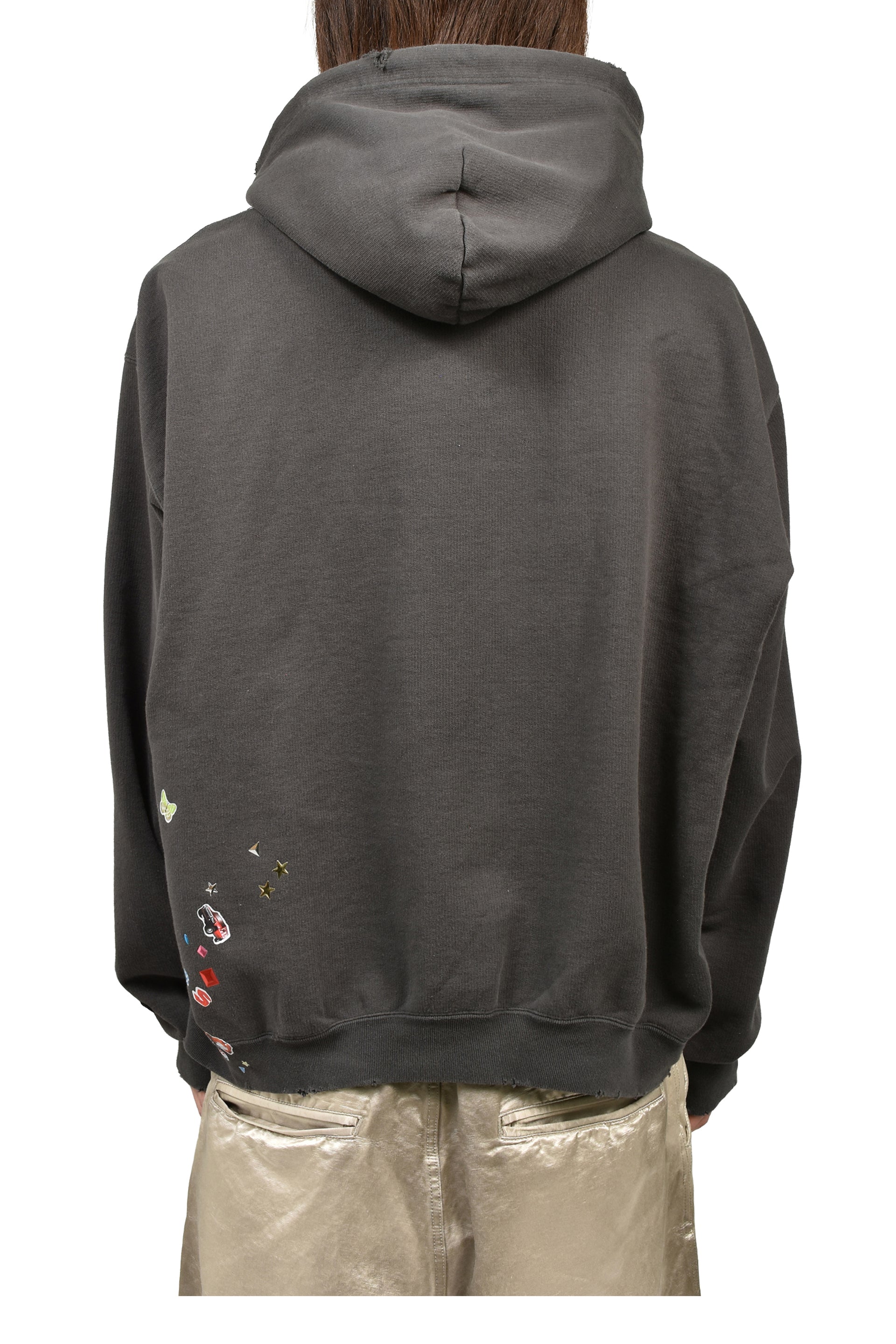 KIDS STICKER HOODIE / BLK