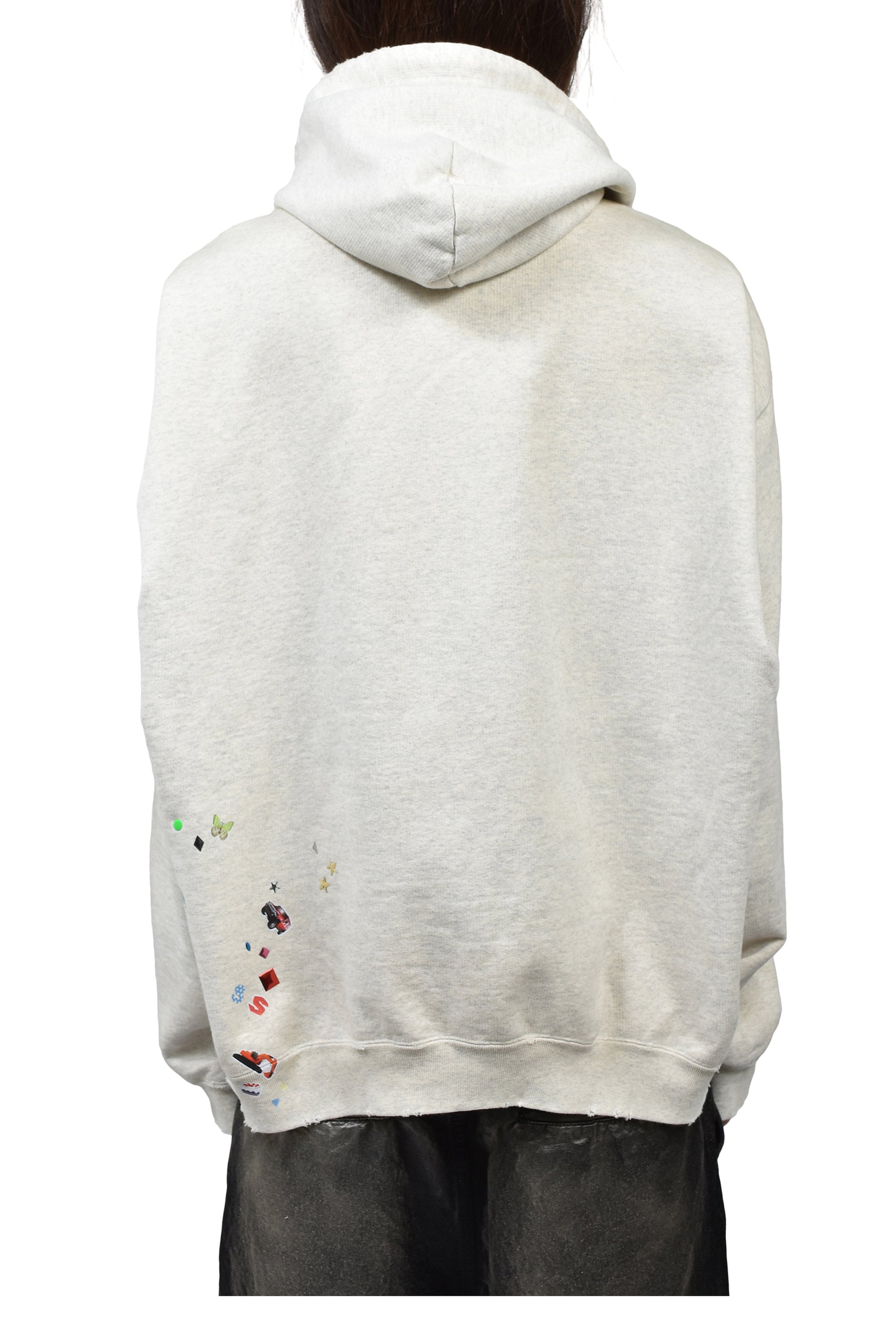 KIDS STICKER HOODIE / WHT