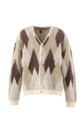 KNIT CARDIGAN/ARGYLE / MULTI