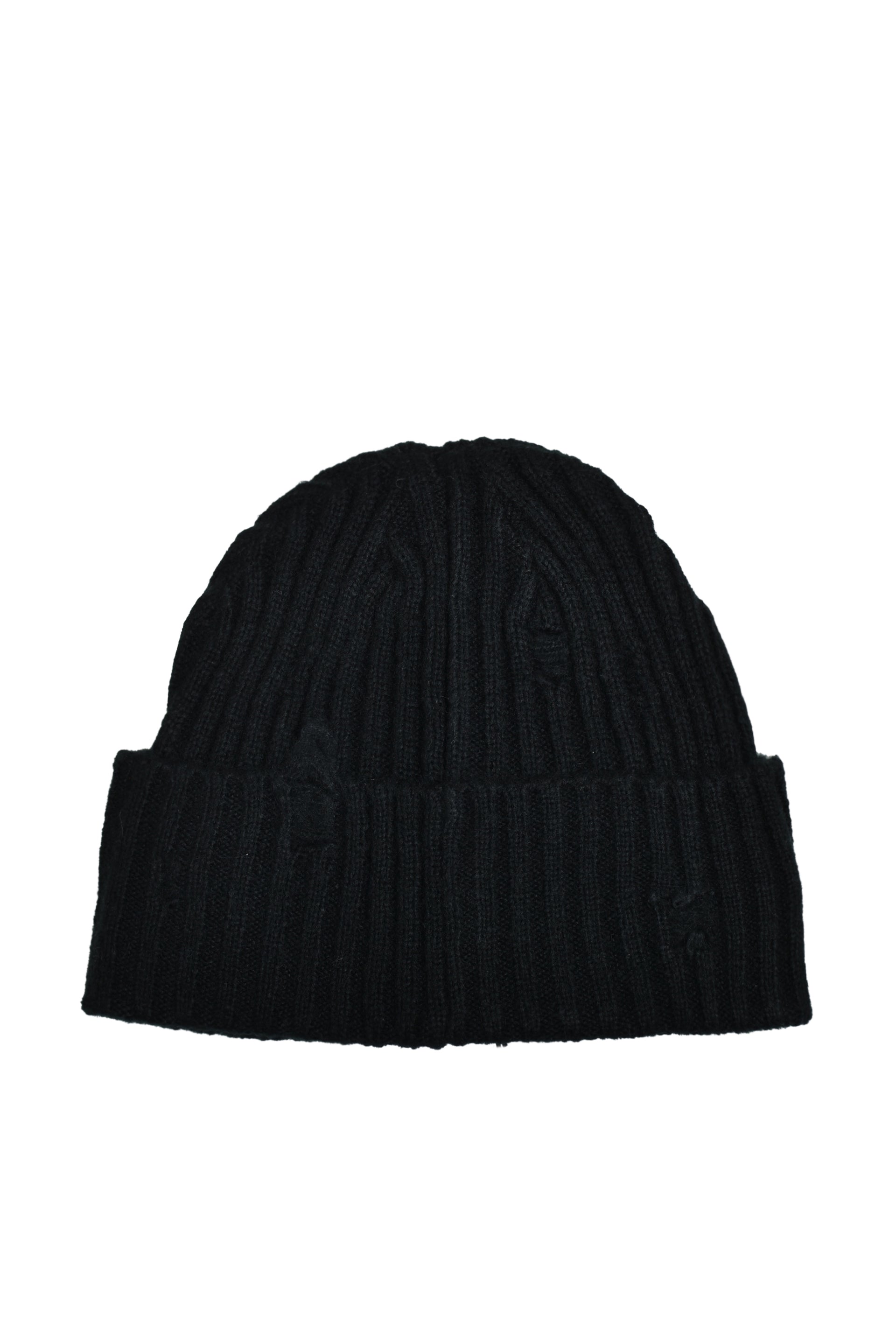 SOUTHSIDE CROSS DAMAGE RIB BEANIE / BLK