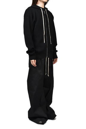 ZIPPED HOODIE / BLK