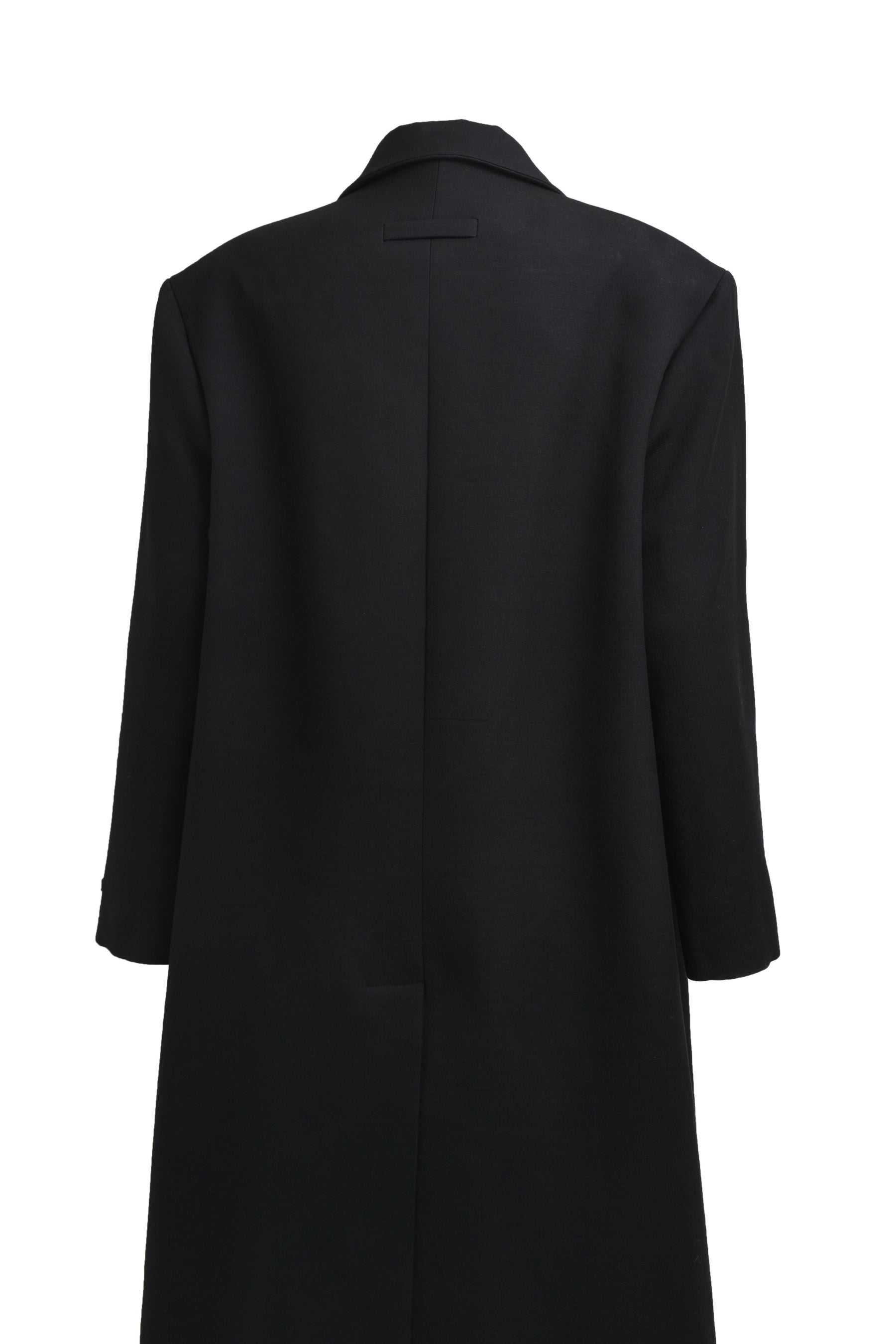 STAND COLLAR RELAXED OVERCOAT / BLK