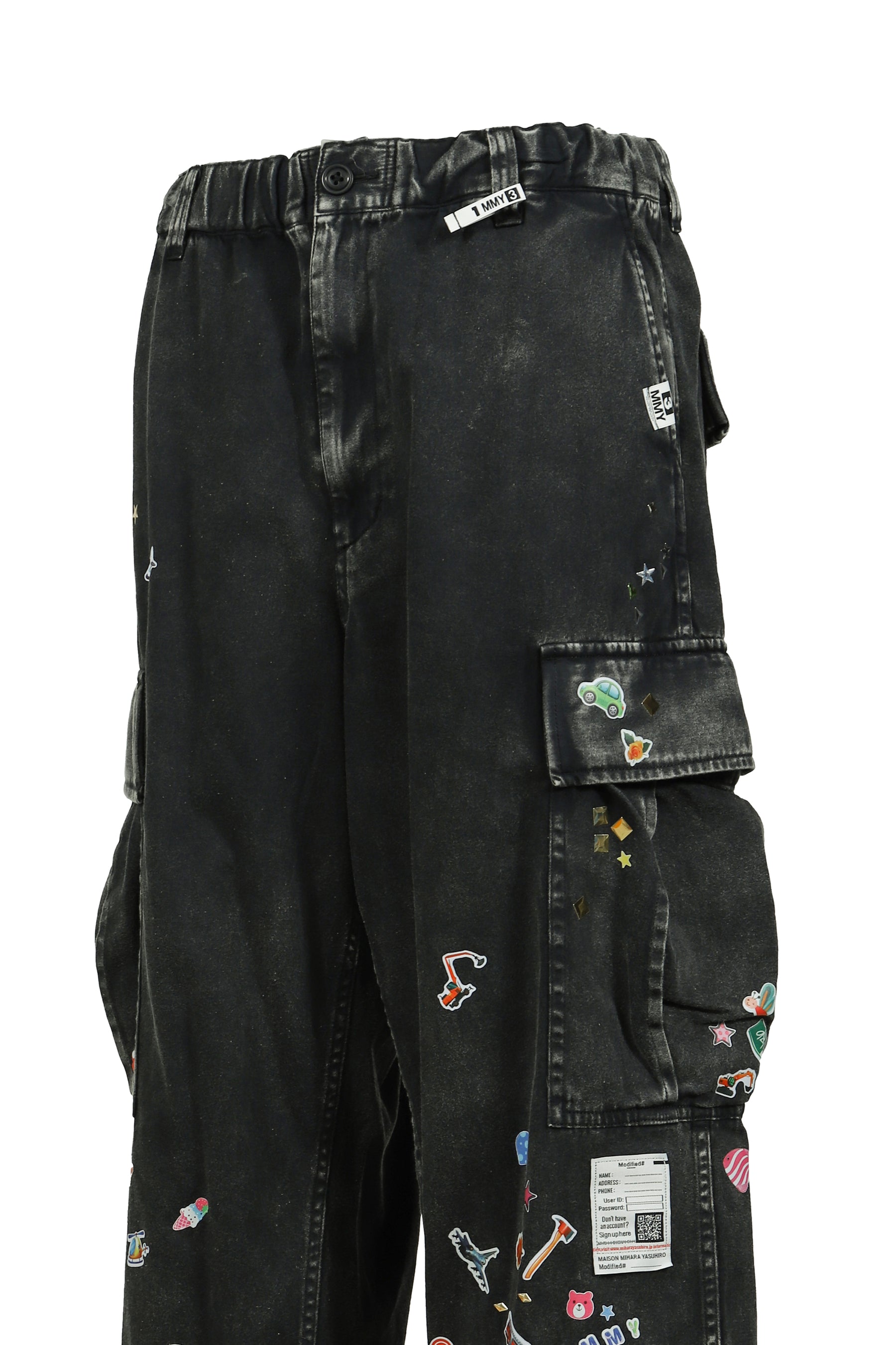 MILITARY PANTS KIDS STICKER / BLK