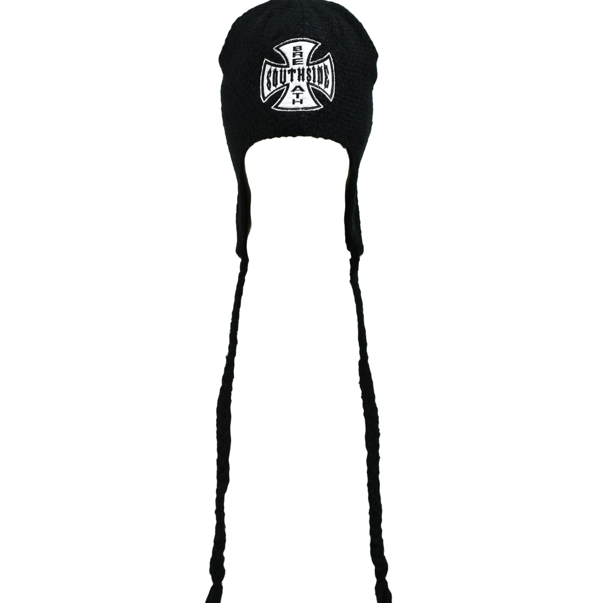 BREATH ブレス FW25 SOUTHSIDE CROSS EAR FLAP BEANIE / BLK - NUBIAN