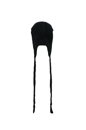 SOUTHSIDE CROSS EAR FLAP BEANIE / BLK