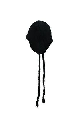 SOUTHSIDE CROSS EAR FLAP BEANIE / BLK