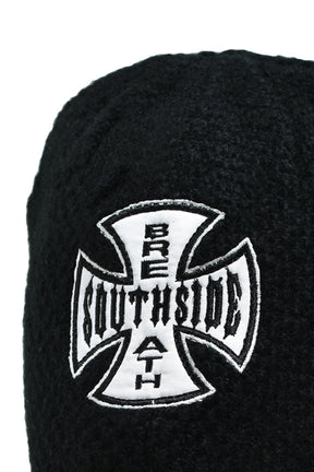SOUTHSIDE CROSS EAR FLAP BEANIE / BLK