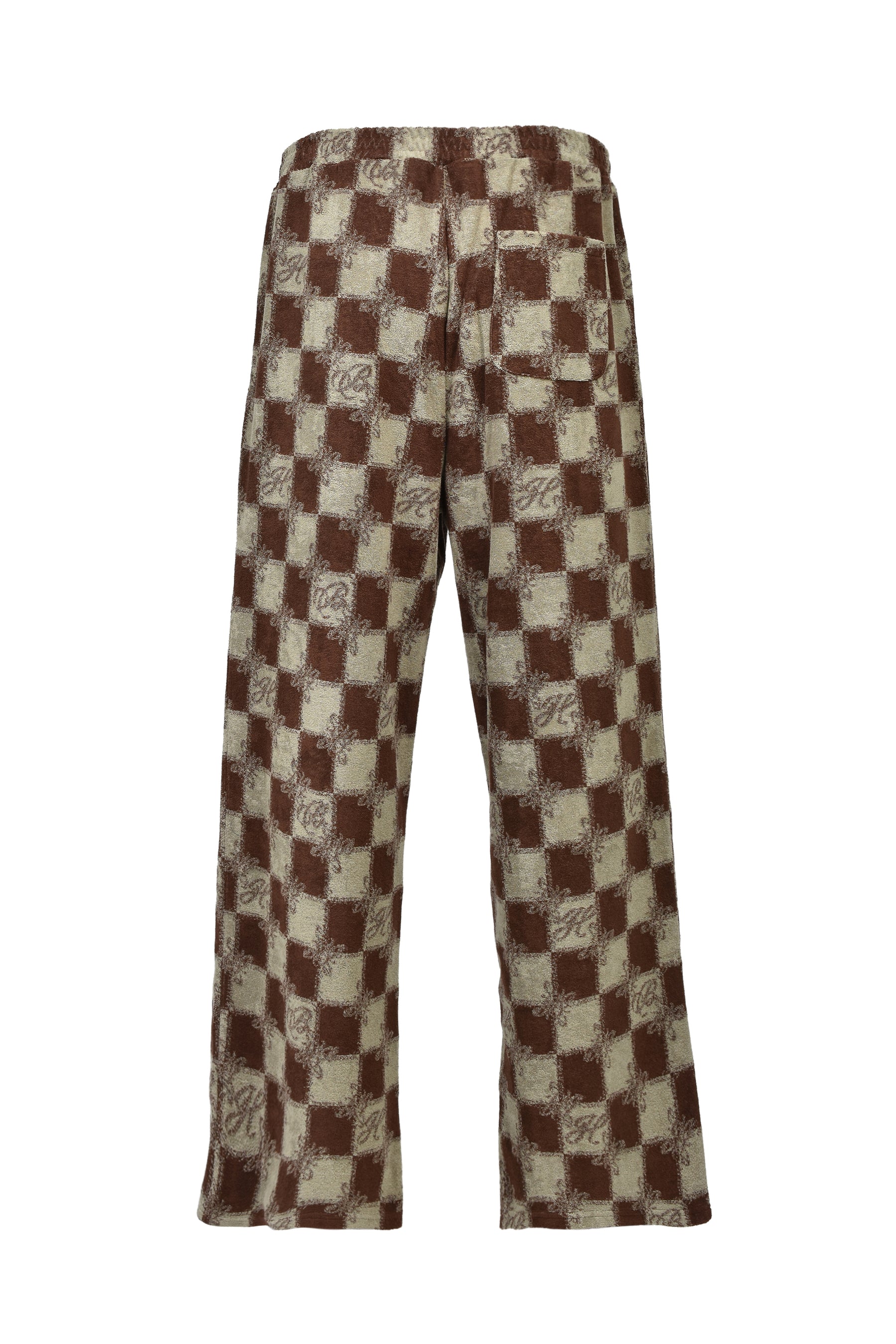 BLOCK CHECK PILE PANTS / BRW