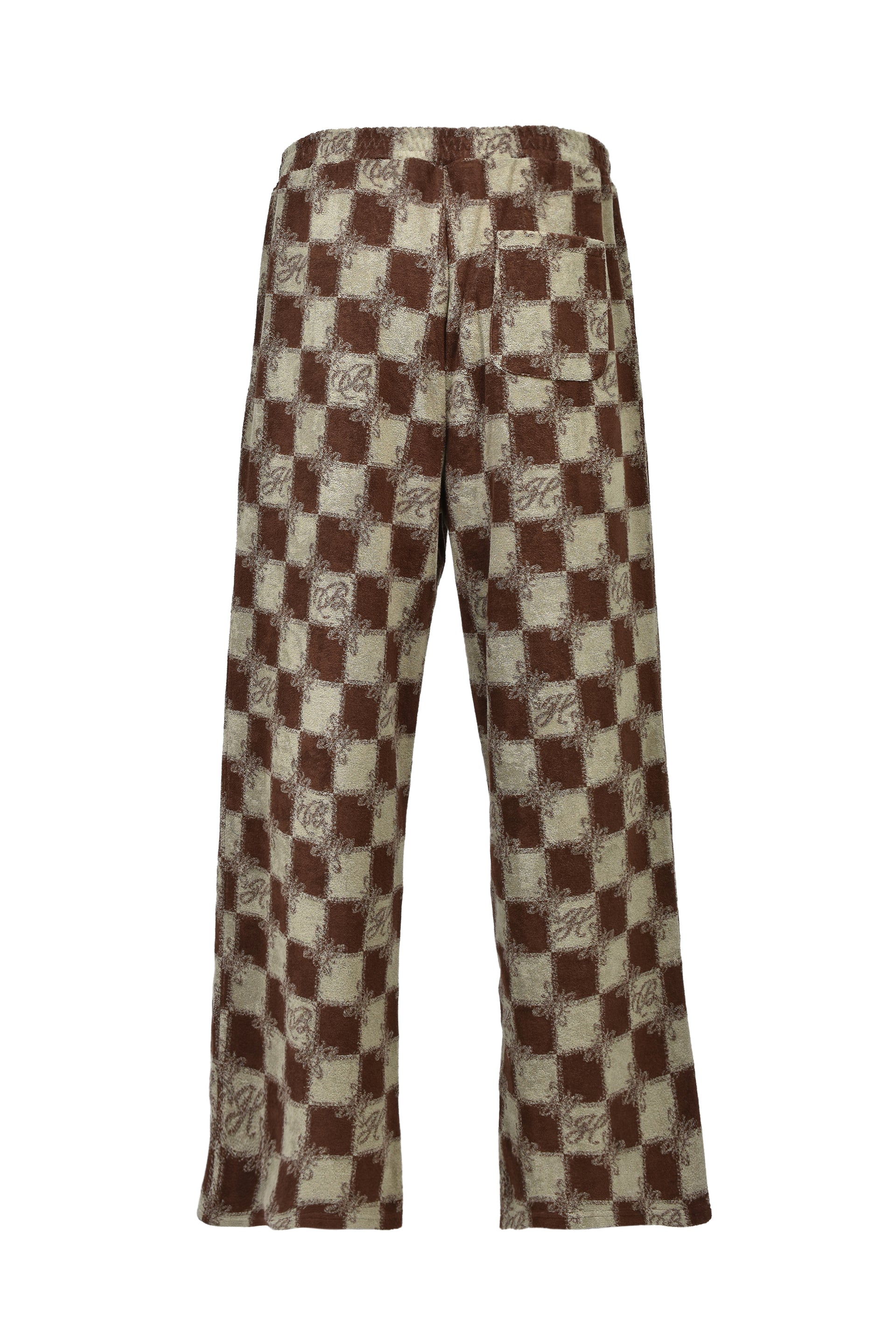 BLOCK CHECK PILE PANTS / BRW