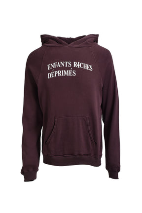 CLASSIC LOGO SHRUNKEN HOODIE / MUD RED