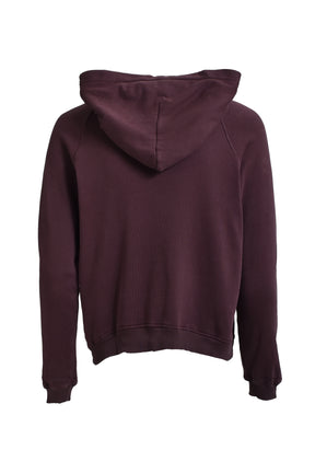CLASSIC LOGO SHRUNKEN HOODIE / MUD RED