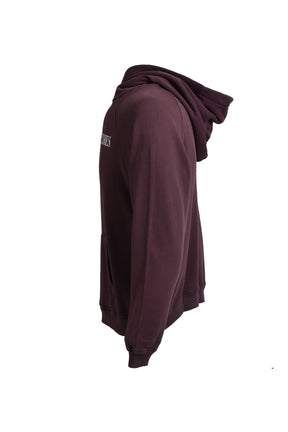 CLASSIC LOGO SHRUNKEN HOODIE / MUD RED