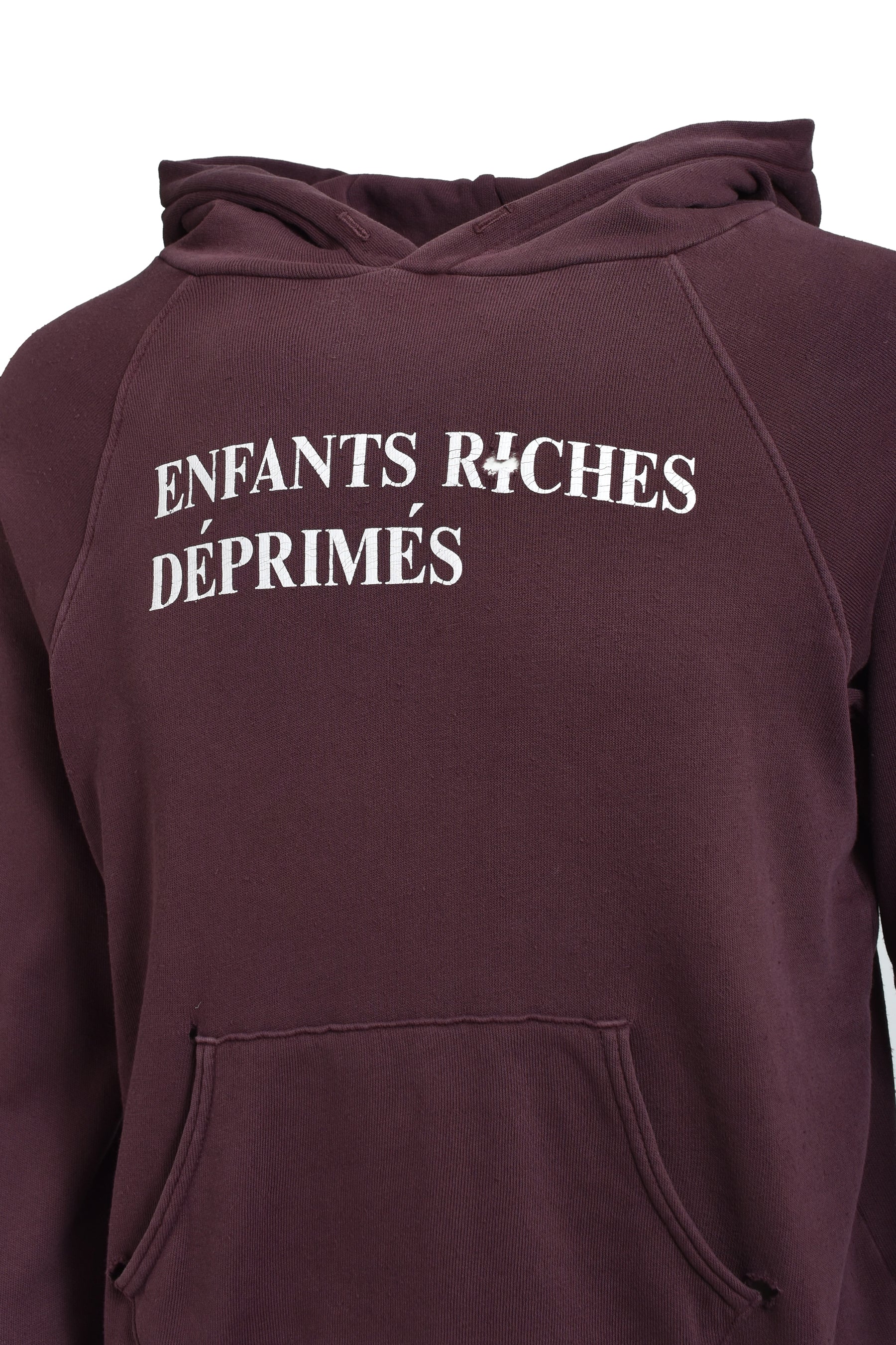 CLASSIC LOGO SHRUNKEN HOODIE / MUD RED