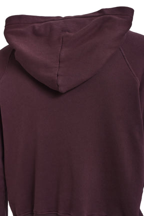 CLASSIC LOGO SHRUNKEN HOODIE / MUD RED