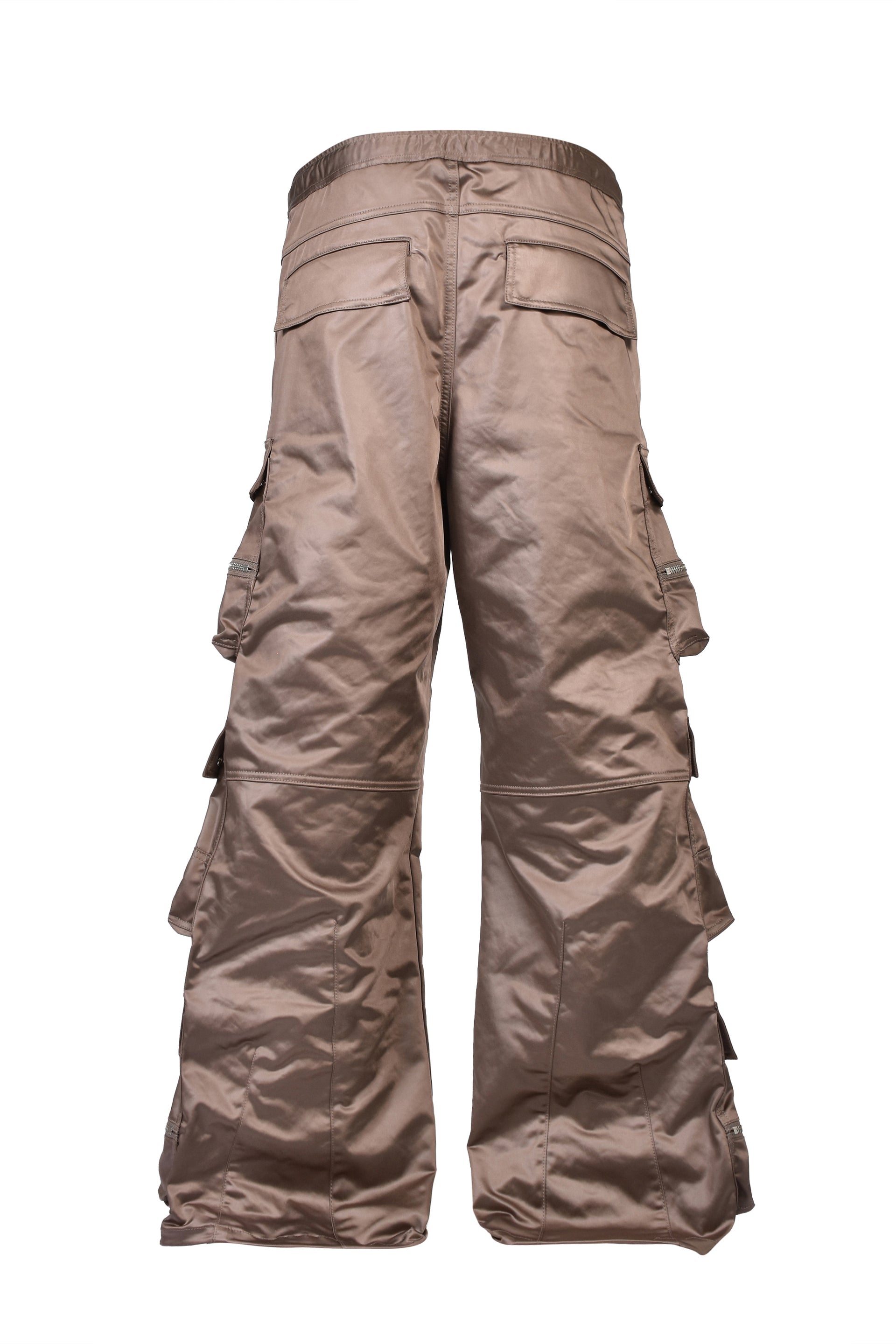 SATIN TRIPLE CARGO PANTS / BRW