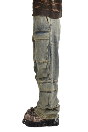 HEAVY DENIM CARGO / SURFACE WAVE