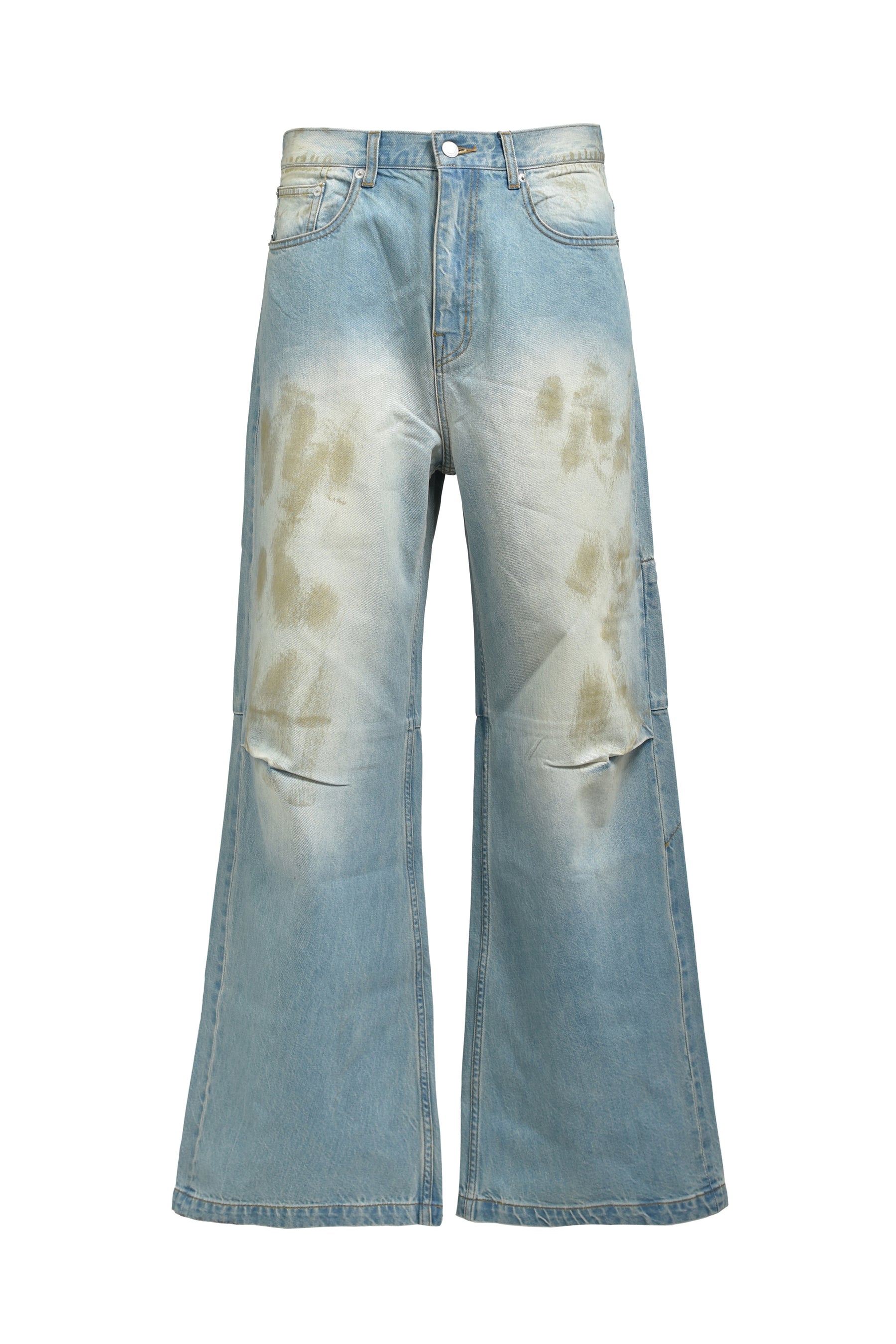COATING DAMAGE DENIM PANTS / IND