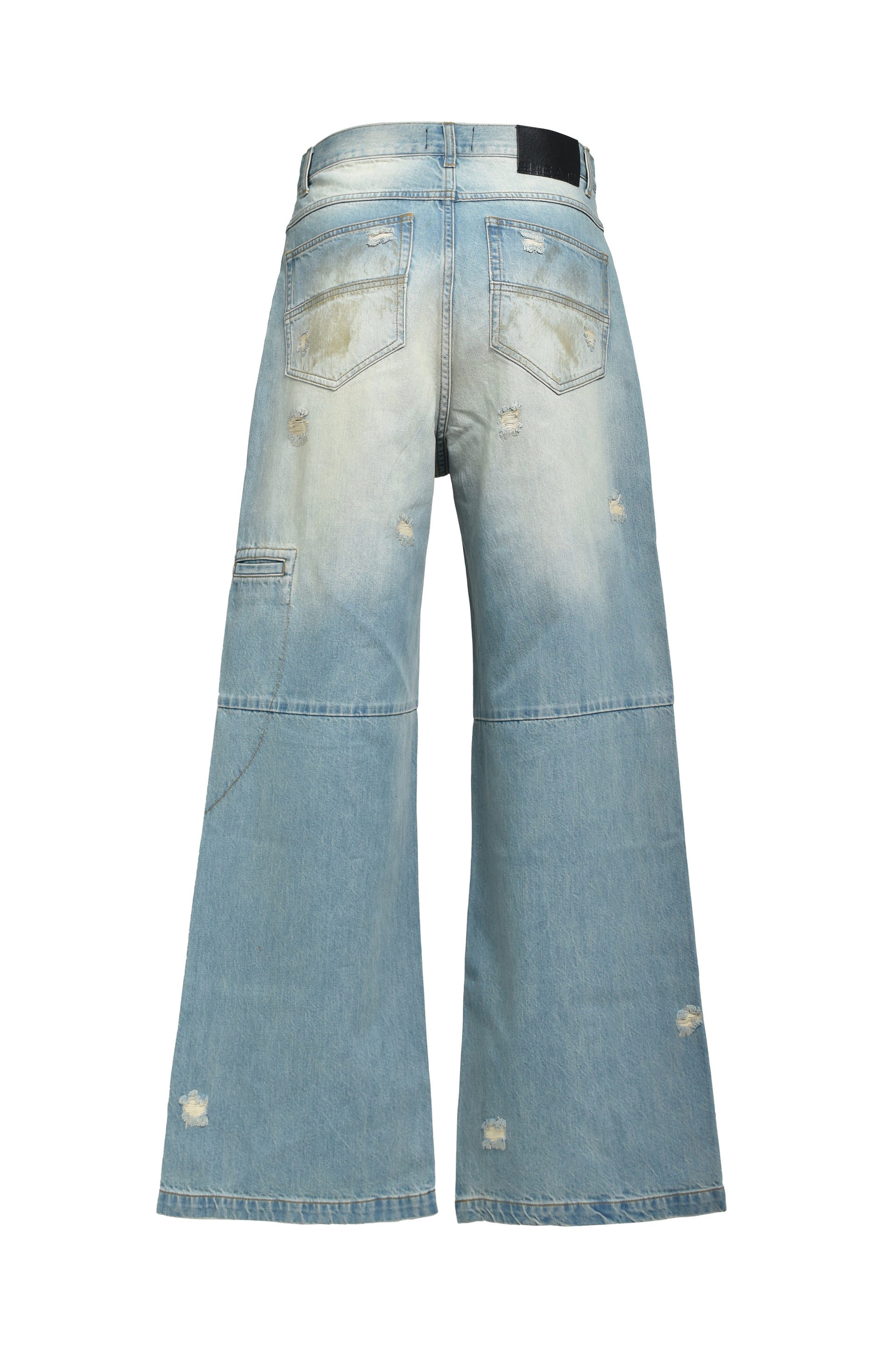 COATING DAMAGE DENIM PANTS / IND