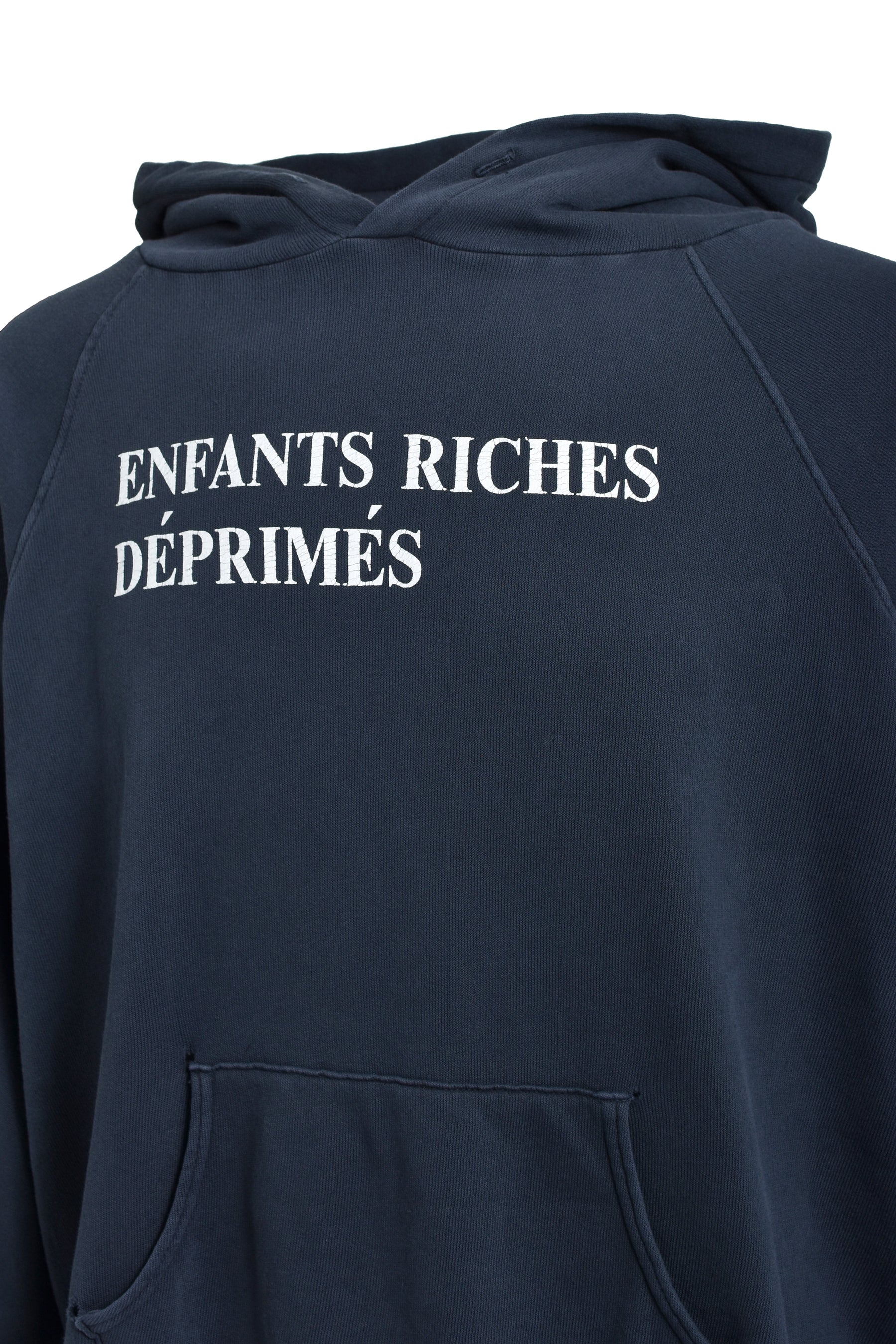 CLASSIC LOGO SHRUNKEN HOODIE / FADED BLK