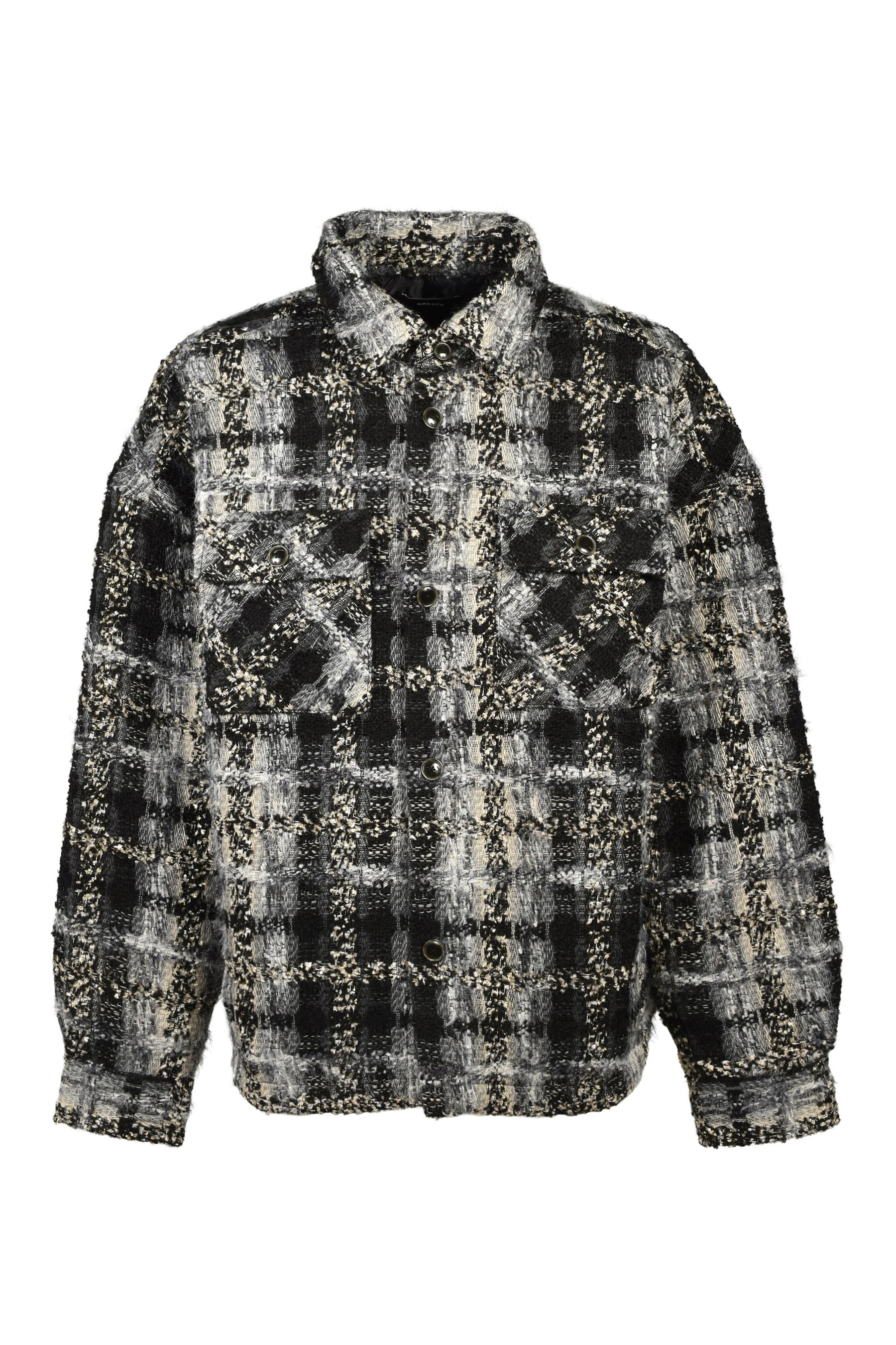 TWEED SHIRT JACKET / BLK