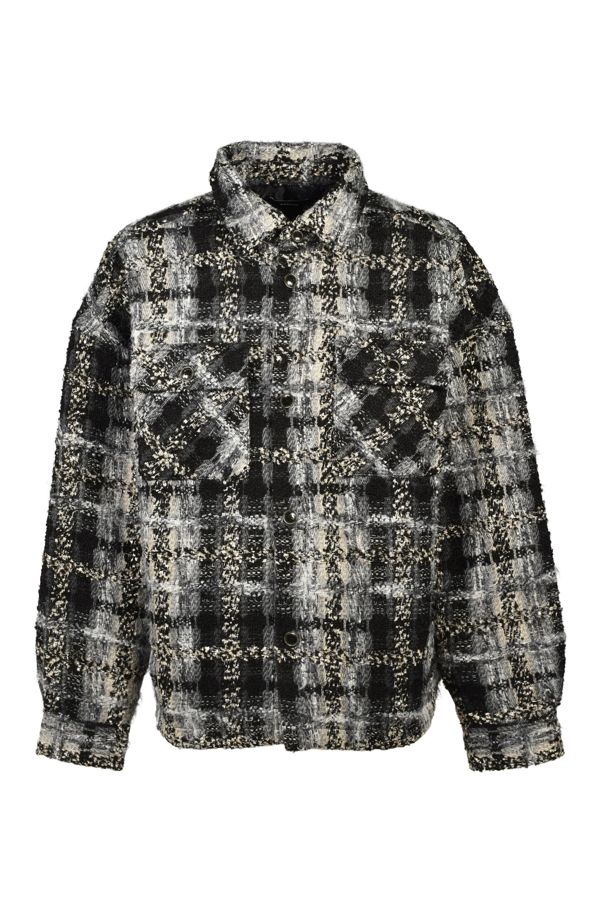 TWEED SHIRT JACKET / BLK