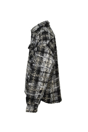 TWEED SHIRT JACKET / BLK
