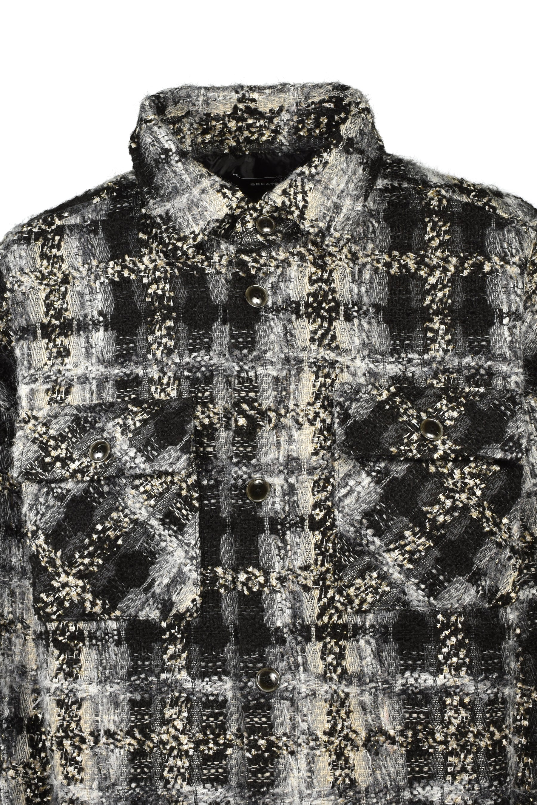TWEED SHIRT JACKET / BLK