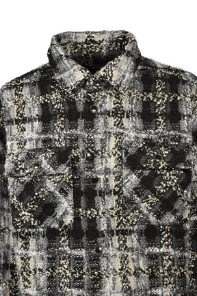 TWEED SHIRT JACKET / BLK