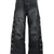 COATING SIDE BUTTON DENIM PANTS / BLK