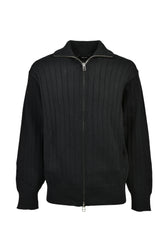 DRIVERS KNIT ZIP UP JACKET / BLK