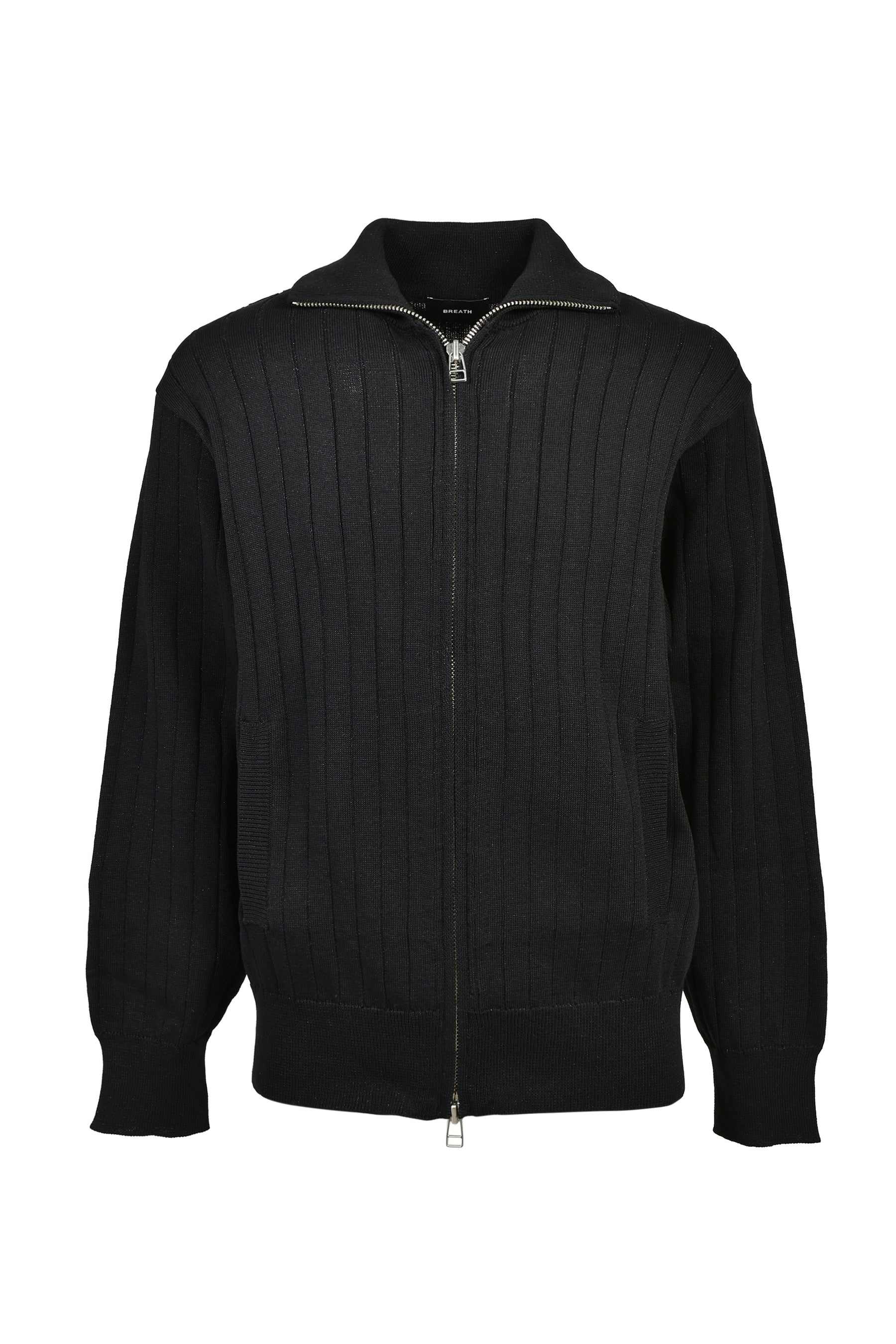 DRIVERS KNIT ZIP UP JACKET / BLK