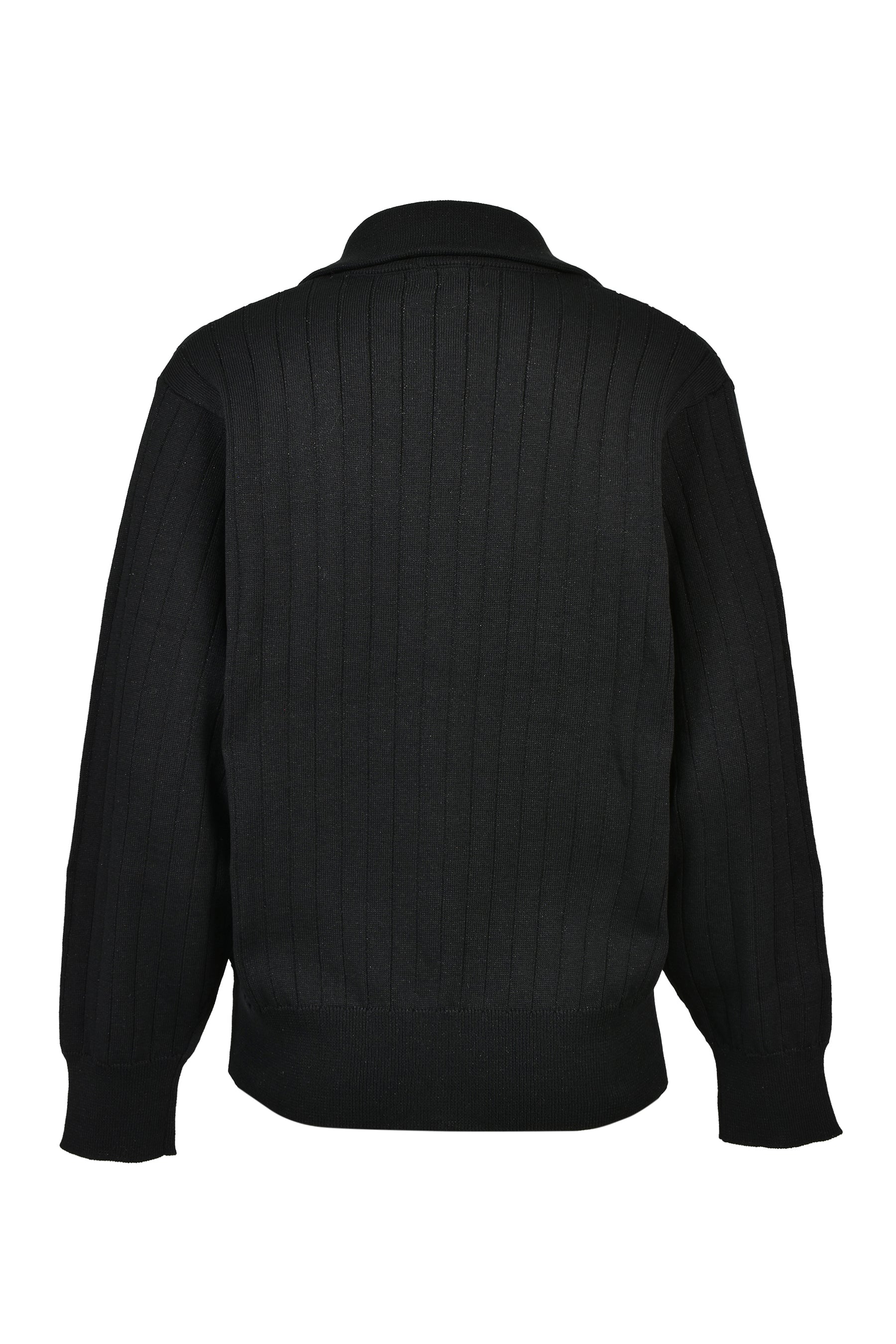 DRIVERS KNIT ZIP UP JACKET / BLK
