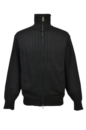 DRIVERS KNIT ZIP UP JACKET / BLK