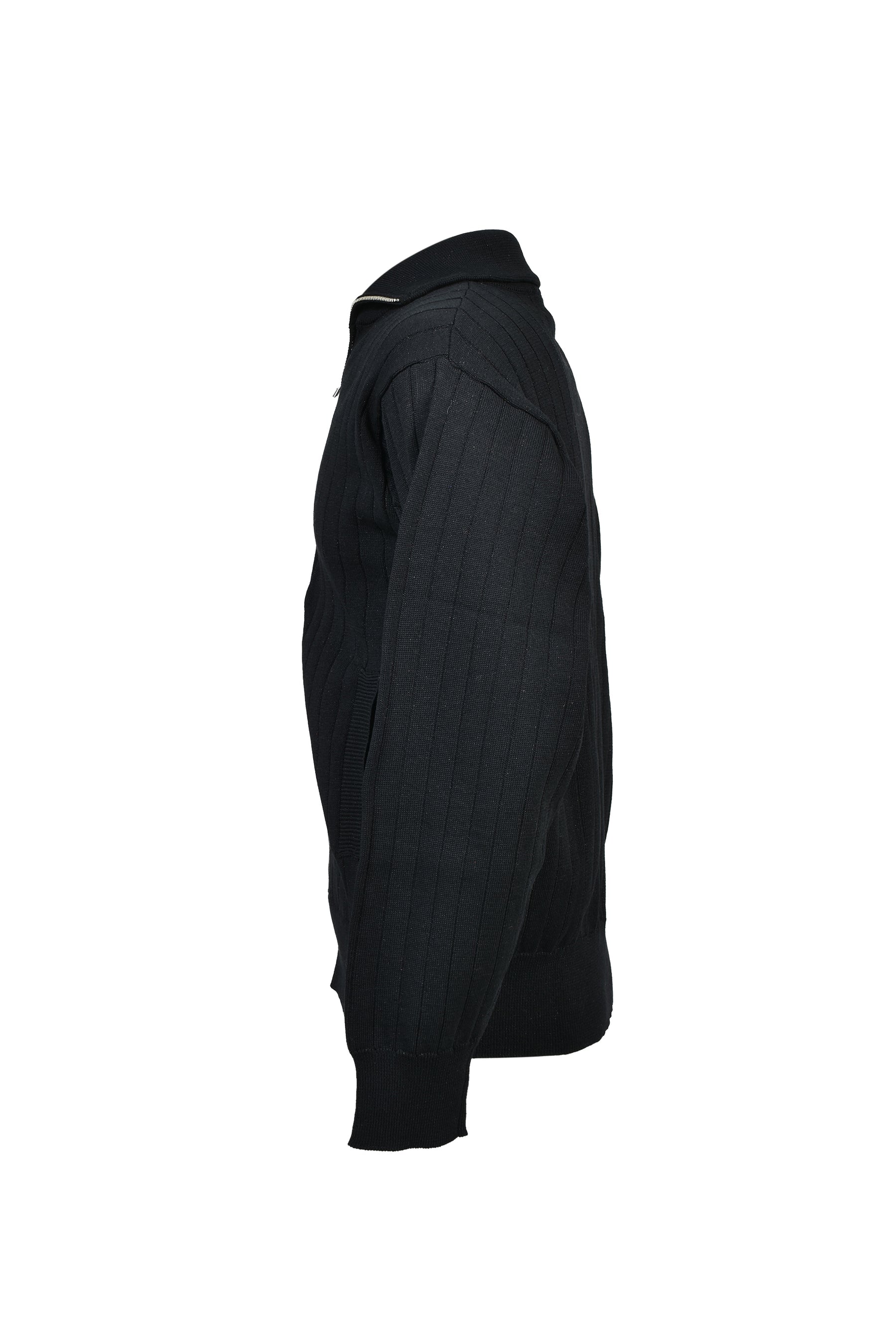 DRIVERS KNIT ZIP UP JACKET / BLK